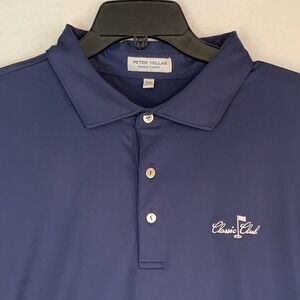 Peter Millar Summer Comfort Golf Polo Shirt Mens XXL Navy Stretch Performance